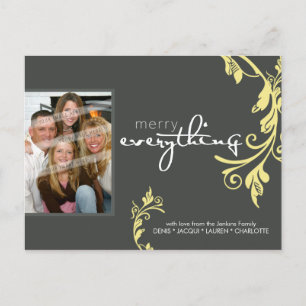 FESTIVE PHOTO POSTCARD :: bold vine 1L