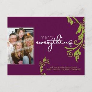 FESTIVE PHOTO POSTCARD :: bold vine 3L