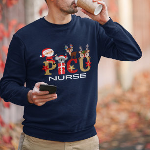 Festive PICU Nurse Crew Christmas Gift Cute T-Shirt