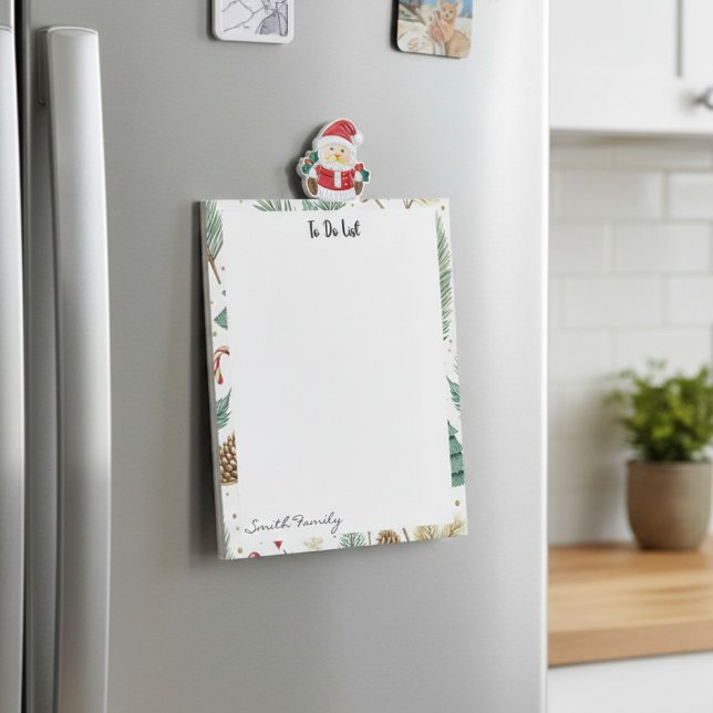 Festive Pine, Poinsettia Christmas Notepad (Creator Uploaded)