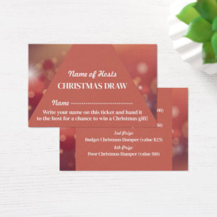 Festive Pink, Christmas Party Raffle Tickets