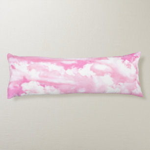 Festive Pink Clouds Body Pillow