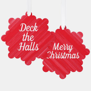 Festive Pink Glamour Christmas Ornament Card