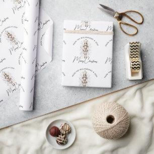 Festive Pink Gold Nutcracker Christmas Wrapping Paper