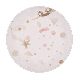 Festive Pink & Gold Pattern Cutting Board