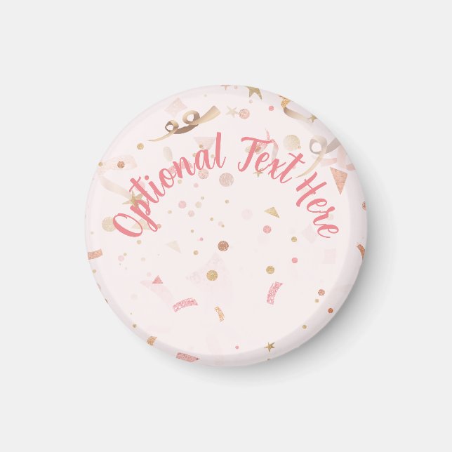 Festive Pink & Gold Pattern   Magnet (Front)