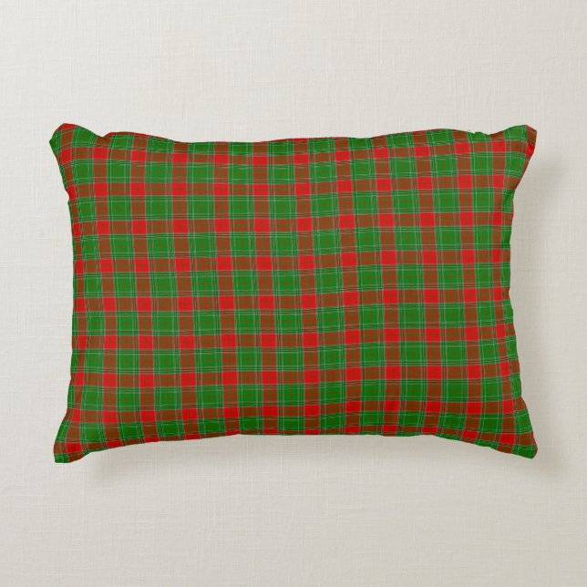 Festive plaid Christmas Accent Pillow (Front)