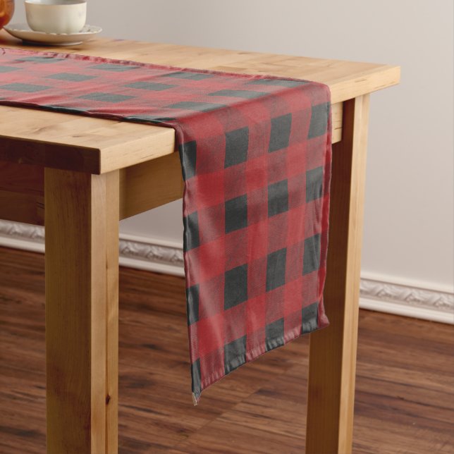 Festive Plaid Table Runner (In Situ)