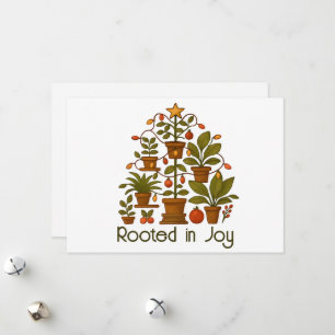 Festive Plant Lover Botanical Holiday Greetings Card