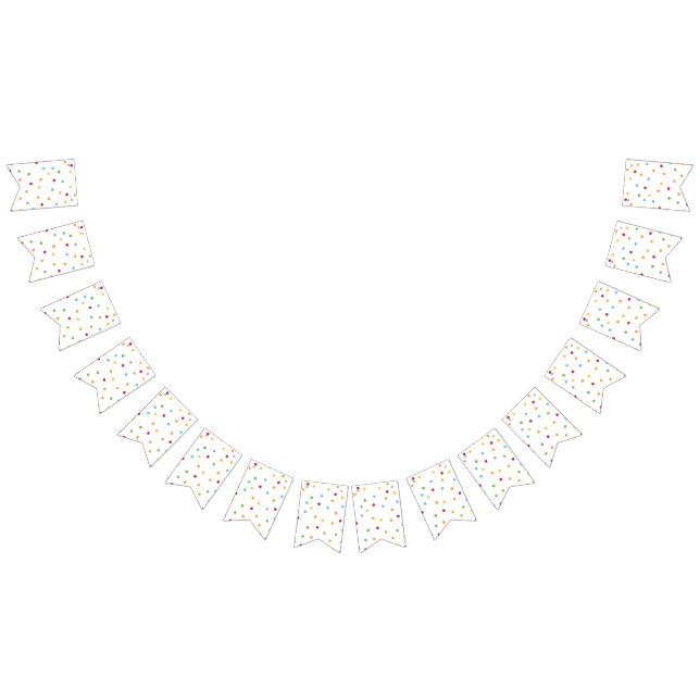 Festive Polka Dot Birthday Party Bunting Flags (All)