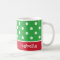 Festive Polka Dots Custom Christmas Monogram Name