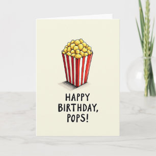 Festive Popcorn Birthday Card