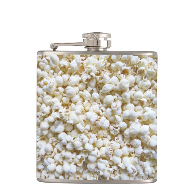 Festive Popcorn Texture Photography Decor Hip Flask (Front)