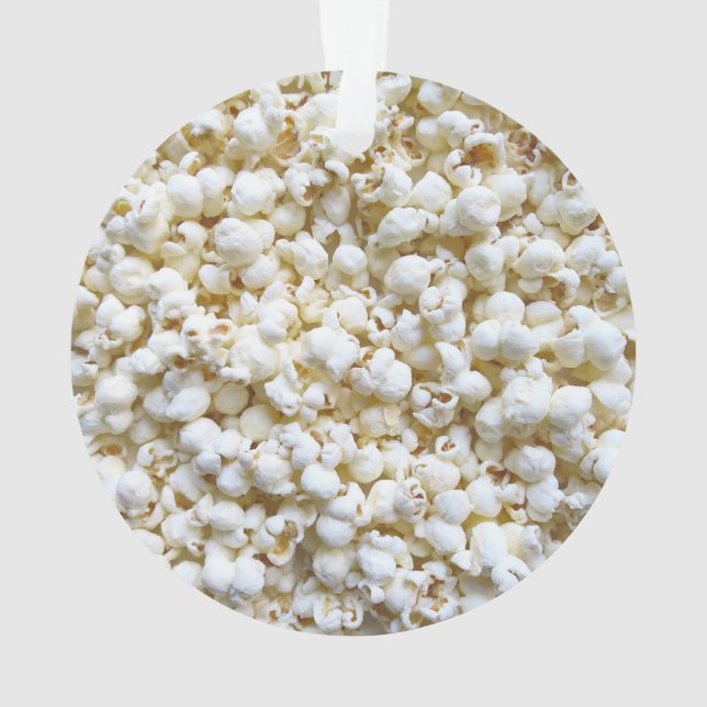 Festive Popcorn Texture Photography Decor Ornament (Back)