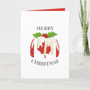 Festive Pudding with   CANADA   Christmas Holiday Card