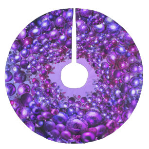 Festive Purple Holiday Tree Skirt