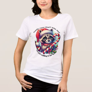 Festive raccoon shirt for Christmas cheer
