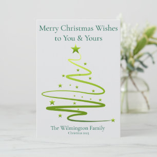 Festive Razzle Dazzle Family Christmas Flat Card