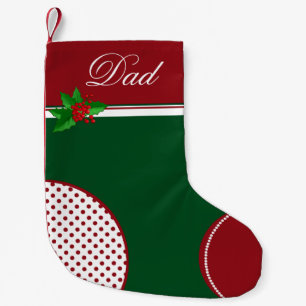 Festive Red and Green Custom Christmas Stocking