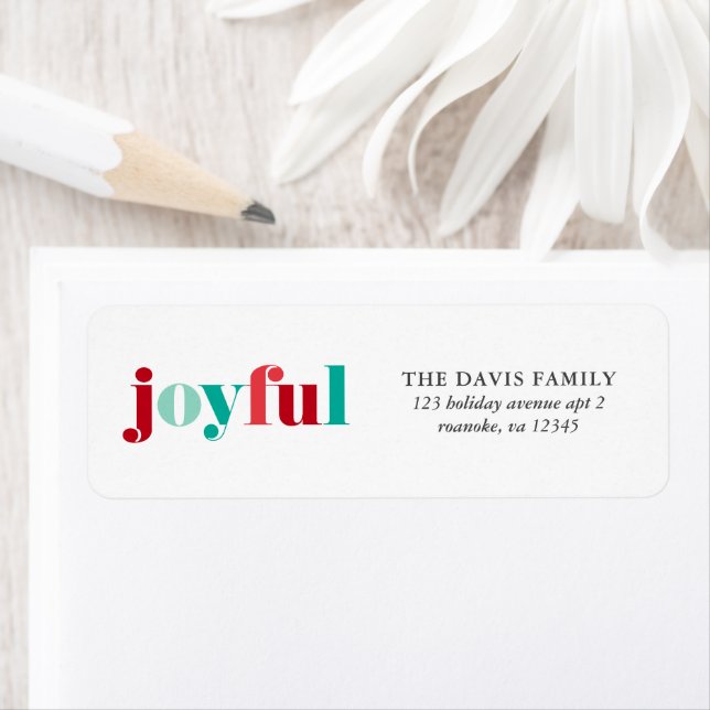 Festive Red and Green "Joyful" Christmas (Insitu)