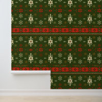 Festive Red and Green Nordic Pattern