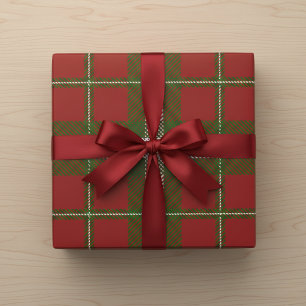 Festive Red and Green Tartan Wrapping Paper