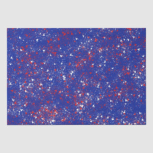 Festive Red and White on Blue Tissue paper