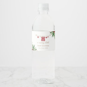 Festive Red Baby Shower Food & Drink Label