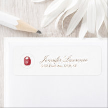 Festive Red Baby Shower Return Address Label
