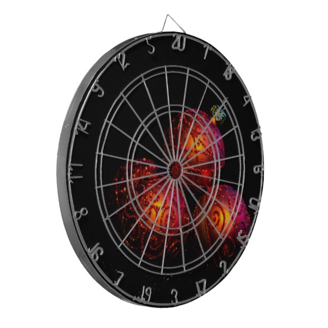 Festive Red Baubles Dartboard (Front Left)
