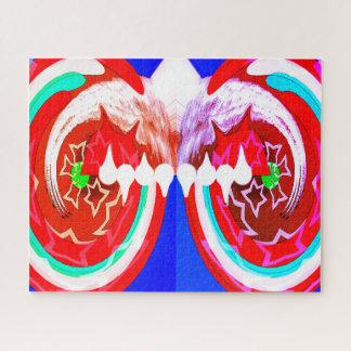 Festive red Christmas art Jigsaw Puzzle