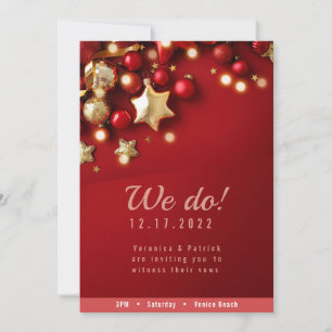 Festive Red Christmas Faire-part de mariage