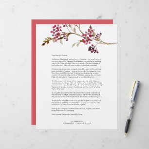 Festive Red Christmas Letter Template Letterhead