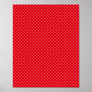 Festive Red Colour Pattern Poster