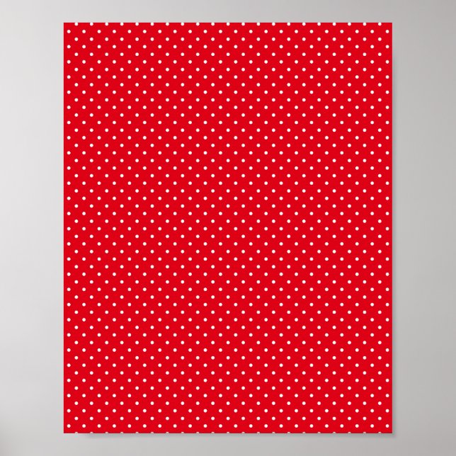 Festive Red Colour Pattern Poster (Front)