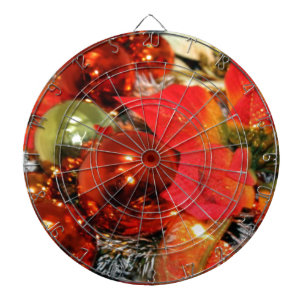 Festive Red Decorations Dartboard