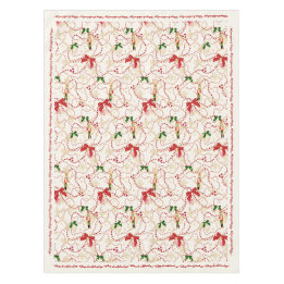 Festive Red Green Nutcracker Candy Cane Tablecloth