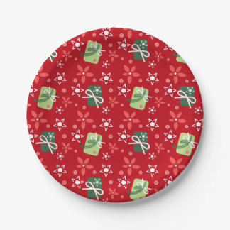 Festive Red Paper Plate