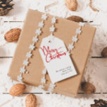 Festive Red Script Merry Christmas Family Gift Tags<br><div class="desc">Celebrate the season with this festive red script Merry Christmas family gift tags featuring a touch of elegant charm. The chic design showcases a simple red-and-white colour palette, evoking the cozy spirit of winter. Its modern and unique appeal and rustic wording create a perfect balance between seasonal and contemporary. In...</div>