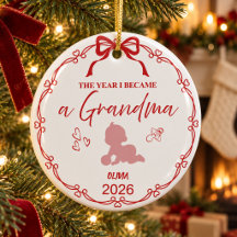 Festive Red The Year I Became A Grandma Custom 