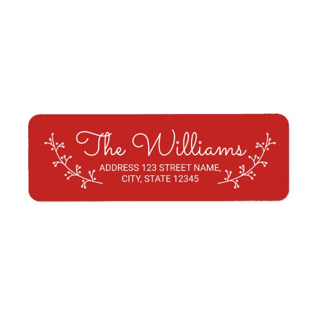 Festive Red with White Laurels (Front)