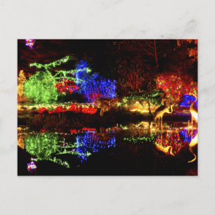 Festive Reflections - Shore Acres State Park OR Postcard