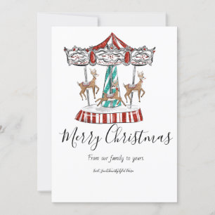 Festive Reindeer Holiday Card