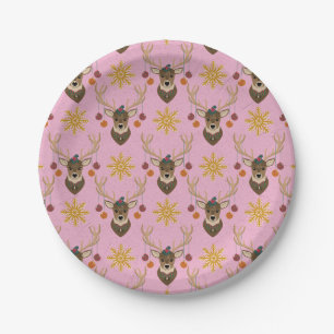 Festive Reindeer Paper Plate