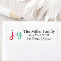 Festive return address labels