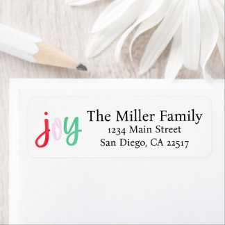 Festive return address labels
