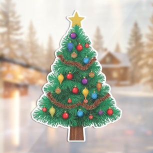 Festive & Reusable Christmas Tree Window Cling
