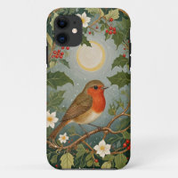 Festive Robin and Holly