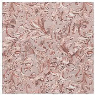 Festive rose gold tooled leather fabric