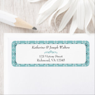 Festive Royal Botanical Robin's Egg Blue Address